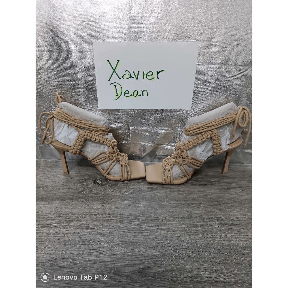 INC International Concepts Women's Brayd Lace-Up Dress Sandals - Nude 6.5M